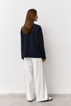 Джемпер Luitui R5077 темно-синий - фото 4