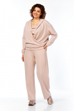 Брюки, топ, кофта Диомант 2144 пудра - фото 1