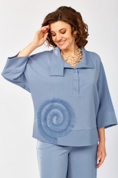 Блуза, брюки ZigzagStyle 559-2 светло-голубой - фото 3