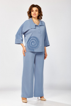 Блуза, брюки ZigzagStyle 559-2 светло-голубой - фото 2