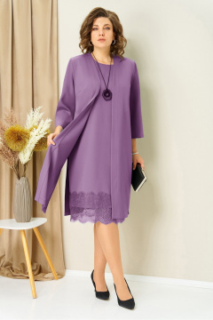 Жакет, платье VOLNA 1459 лавандовый - фото 2