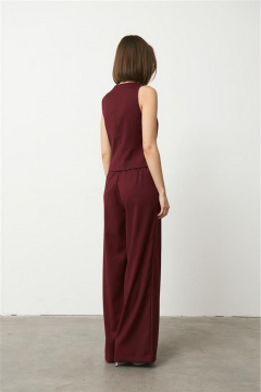 Брюки, жилет Luitui R4066 винный - фото 2