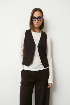 Брюки, жилет Luitui R4066 коричневый - фото 5