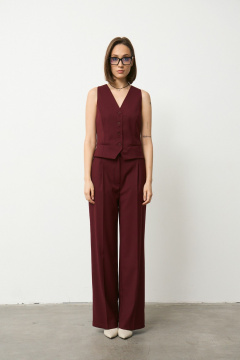 Брюки, жилет Luitui R4067 винный - фото 4