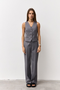 Брюки, жилет Luitui R4068 серый - фото 5