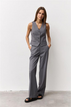 Брюки, жилет Luitui R4068 серый - фото 1