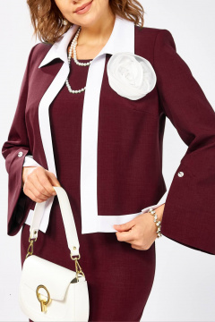 Жакет, платье Lady Secret 25313 марсала - фото 4