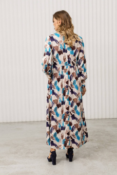 Платье Romgil РТ0131-ВИ2 молочный,шоколадный,темно-розовый - фото 2