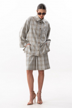 Блуза SILVERSPICE S-7634 клетка - фото 1