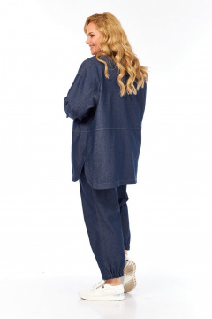 Брюки, рубашка, футболка Милора-стиль 1100/1 синий_джинс - фото 4