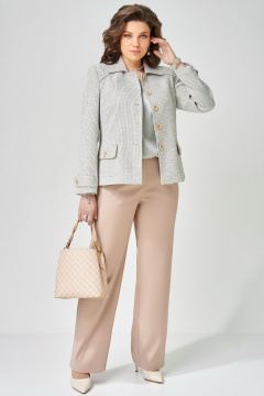 Блуза, брюки, жакет Fita 4171 миндаль+мята - фото 2