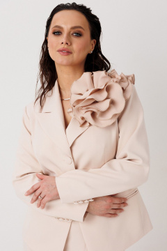 Жакет, юбка Mislana 1296 бежевый - фото 5