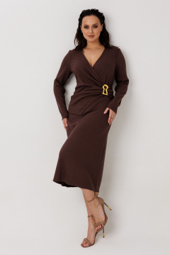 Платье Mislana 1291 коричневый - фото 2