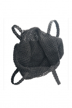 Сумка вязаная летняя черный стиль на каждый день OLANTIZ С2 черный - фото 4