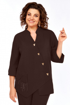 Брюки, жакет БагираАнТа 1090 шоколад - фото 2