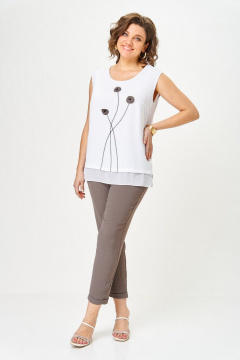 Брюки, кардиган, топ Svetlana-Style 1527 мокко - фото 5