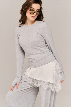 Джемпер JRSy 2663 серый_меланж - фото 4