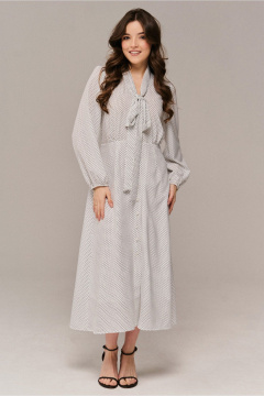 Платье JRSy 2672 молоко_синий_горох - фото 1