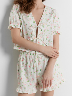 Жакет, шорты Mark Formelle 592610/24-33121ПП-9 цветы_на_св.молочном - фото 3