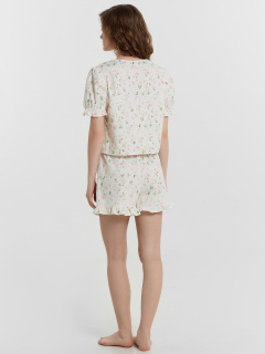 Жакет, шорты Mark Formelle 592610/24-33121ПП-9 цветы_на_св.молочном - фото 2