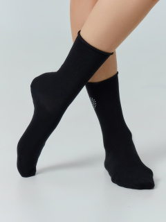 Носки Mark Formelle 245K-3138/25245K-1 черный_сердце_рис.3138,_стразы - фото 1