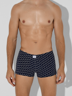 Трусы Mark Formelle 411229-2/25-5165П-5 диагональн._узор_на_гл.синем_черный - фото 1