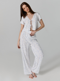 Блуза, брюки Mark Formelle 592652/25-39837ПП-9 цветы_на_св.молочном - фото 1