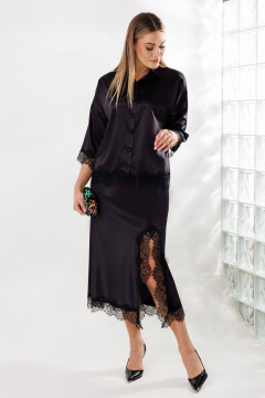 Блуза, юбка Anastasia 1331 черничный - фото 2