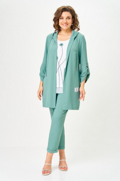 Брюки, кардиган, топ Svetlana-Style 1527 мята - фото 1