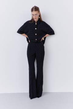 Брюки FLAIM 2070 черный-горох - фото 2