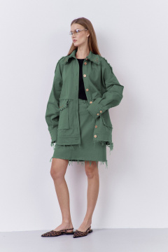 Бомбер, юбка FLAIM 2077.02 зеленый-мох - фото 1