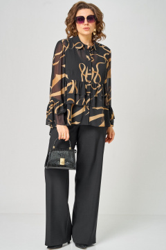 Блуза EVA GRANT 7221 принт_ленты - фото 3