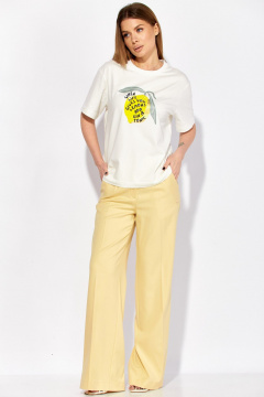 Брюки Laikony L-942-2 сливочный - фото 3