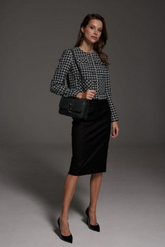 Жакет DAVA 126.1 черный+серый - фото 1