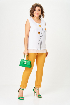 Брюки, кардиган, топ Svetlana-Style 1527 горчица - фото 4