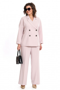 Брюки, жакет Alani Collection 2437 пудра - фото 2