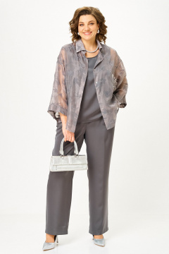 Блуза, брюки, топ Alani Collection 2517 серый - фото 2