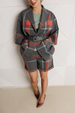 Блуза, жакет, шорты Mubliz 304 клетка - фото 4