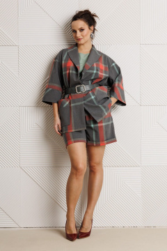 Блуза, жакет, шорты Mubliz 304 клетка - фото 3