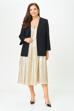 Жакет, платье LeNata 20457 черный-с-золотым - фото 1