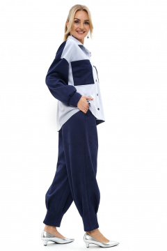 Блуза, брюки Alani Collection 2507 синий-голубой - фото 3