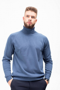 Демисезонный мужской свитер прямого силуэта с воротником Полесье С3070-17 7С1581-Д43 182,188 габардин - фото 3
