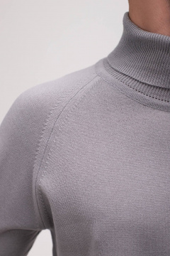 Мужской свитер с регланом и отложной стойкой Полесье С3070-17 7С1581-Д43 182,188 серый - фото 4