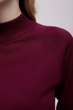 Демисезонный трикотажный свитер реглан с двойной стойкой Полесье С3316-15 5С1754-Д43 170,176 зимняя_вишня - фото 3