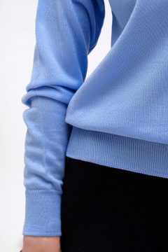 Свитер приталенный из трикотажа с длинным рукавом реглан Полесье С3316-15 5С1754-Д43 170,176 нежно-голубой - фото 4