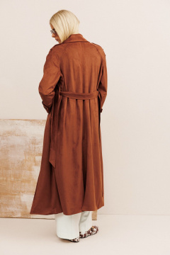 Тренч KOKOdea 11001 коричневый - фото 4
