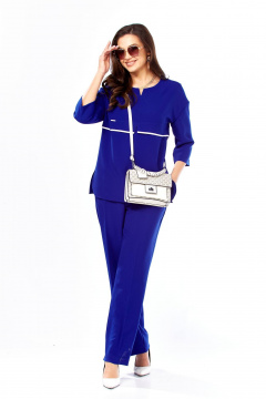 Блуза, брюки Taita plus 2607/1 василек - фото 4