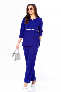 Блуза, брюки Taita plus 2607/1 василек - фото 1
