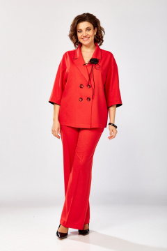 Брюки, жакет ZigzagStyle 630 красный - фото 1