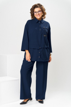 Блуза, брюки Romanovich Style 2-2554 синий - фото 5